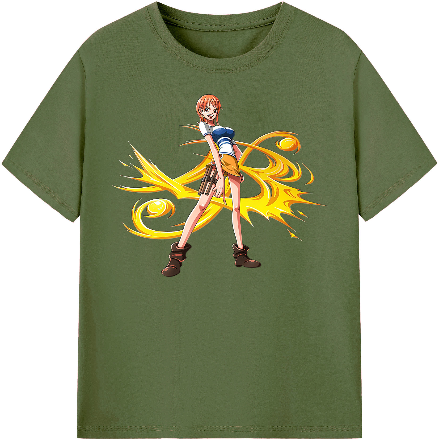 ワンピース ナミ ONE PIECE Nami 綿100％半袖Tシャツ（フロントプリント）